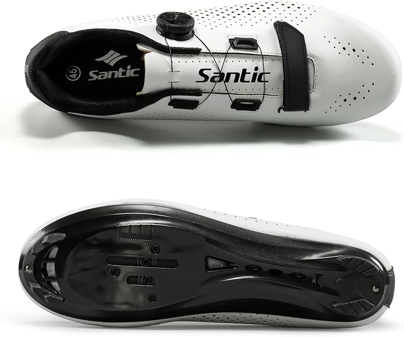Santic Men's Cycling Shoes Road Cycling Riding Shoes Road Bike Shoes with Buckle- Roadway New