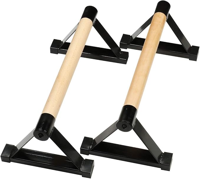 LONGTA Wooden Stretch Stand, Pushup Stands Bars Calisthenics Handstand,Non-Slip Yoga and Gymnastic Training Tool Russian Style Stretch Push-Ups
