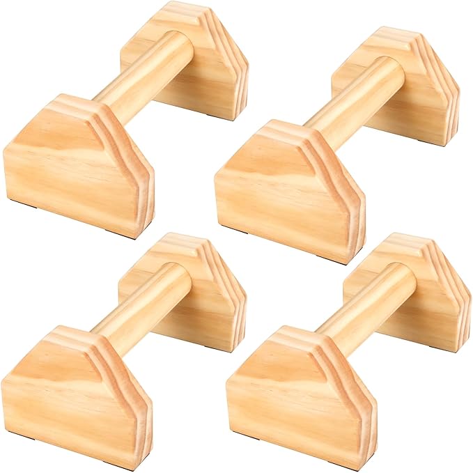 Wooden Push-up Bars, Pushup Stands, Push up Bracket, Push-Up Frame with Ergonomic Handle, Non-slip Base Home Workout Equipment, Push up Bracket Board Parallettes for Indoor Fitness Training