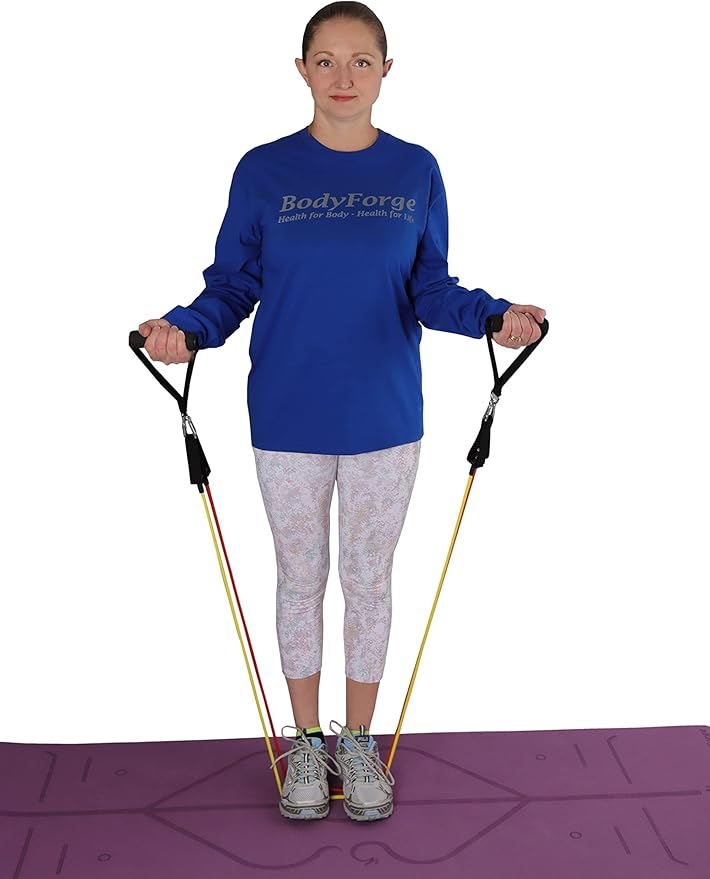 BodyForge Resistance Bands, Exercise Bands, Resistance Bands for Working Out, Work Out Bands with Handles for Men and Women Fitness, Strength Training Home Gym Equipment