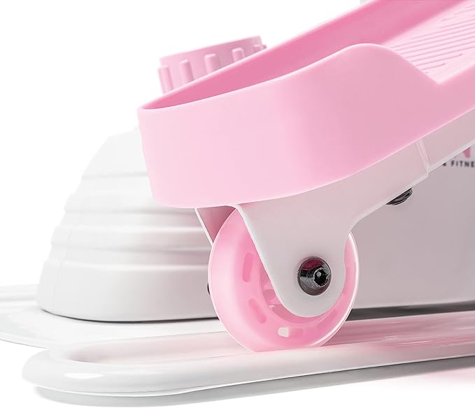 Sunny Health & Fitness Sitting Under Desk Pedal Exerciser, Portable Training Machine for Senior Exercise, Home Workout Elliptical & Bike, Optional Free SunnyFit App Connection, Motorized, or in Pink