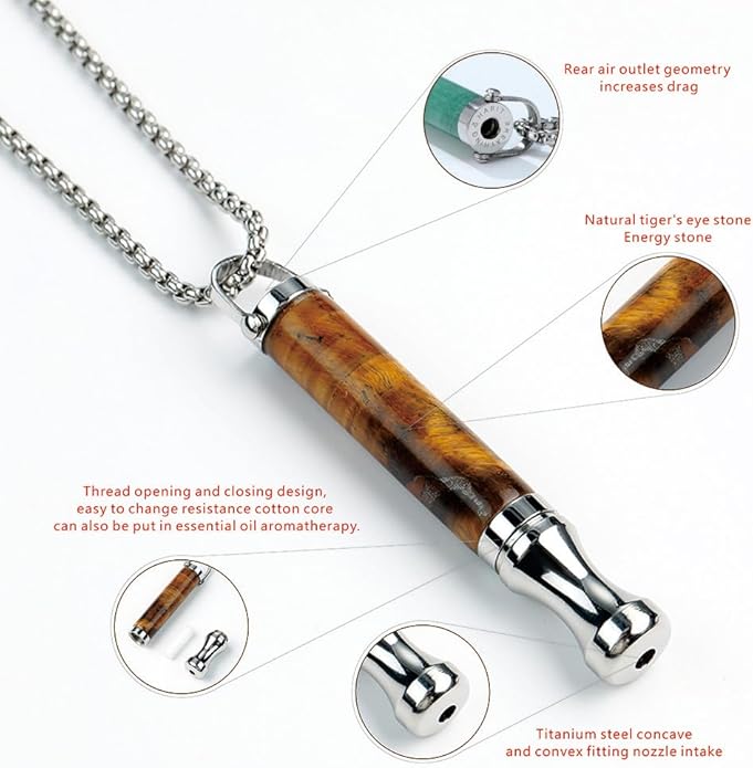 Breathe Free Necklace for Anxiety & Stress Relief, Classic Breathing Tool for Meditation, Mindfulness, and Relaxation – Portable Calm Necklace for Adults, Wellness Gift