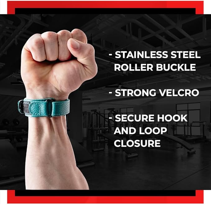 WARM BODY COLD MIND Leather Wrist Wraps for Weightlifting, Powerlifting, Gym – Heavy Duty Wrist Straps for Strength Training, for Men & Women