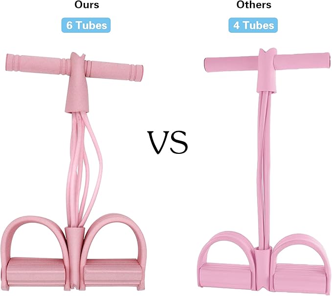 Multi-Function Tension Rope Band & Pedal Puller Resistance Band, 6-Tube Elastic Yoga Pedal Puller Resistance Band, for Abdomen/Waist/Arm/Leg Stretching Slimming Training