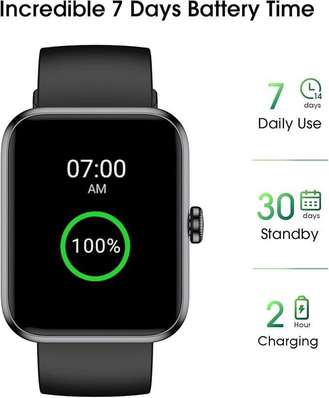 Smart Watch, Fitness Tracker with Heart Rate Monitor, Blood Oxygen, Sleep Tracker, 41mm Touchscreen Smartwatch for Android iOS Swimming Waterproof Pedometer Step Calories Tracker for Women Men