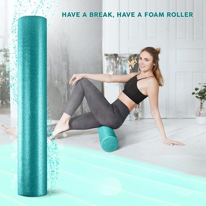 Yes4All High-Density EPP Round Back Roller Foam, Exercise Foam Roller for Yoga, Pilates & Stretching - 12, 18, 24, 36 inch