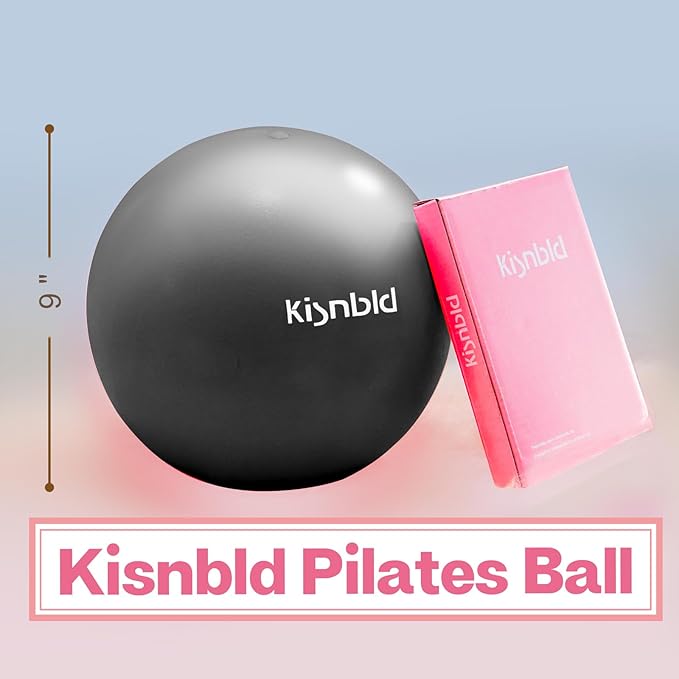 Small Exercise Ball, 9 Inch Mini Pilates Ball, Anti Burst and Slip Resistant Mini Yoga Ball for Stability, Fitness, Physical Therapy, Stretching & Core Strength Workout at Home Gym & Office