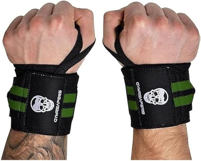 Gymreapers Weightlifting Wrist Wraps (IPF Approved) 18" Professional Quality Wrist Support with Heavy Duty Thumb Loop - Best Wrap for Powerlifting Competition, Strength Training, Bodybuilding