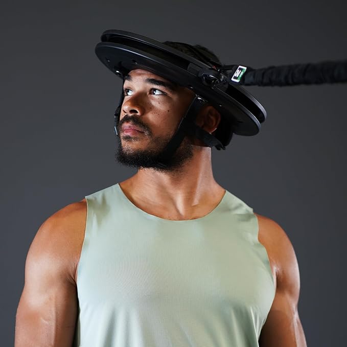 Iron Neck Resistance Band, Durable Exercise Band with Steel Carabiners for Neck Training, Strength Workouts, Stretching, and Rehab