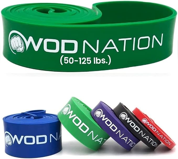 WOD Nation Pull Up Assistance Bands (10-175lbs Band) - Best for Pullup Assist, Chin Ups, Resistance Bands Exercise, Stretch, Mobility Work & Serious Fitness - 41 inch Straps