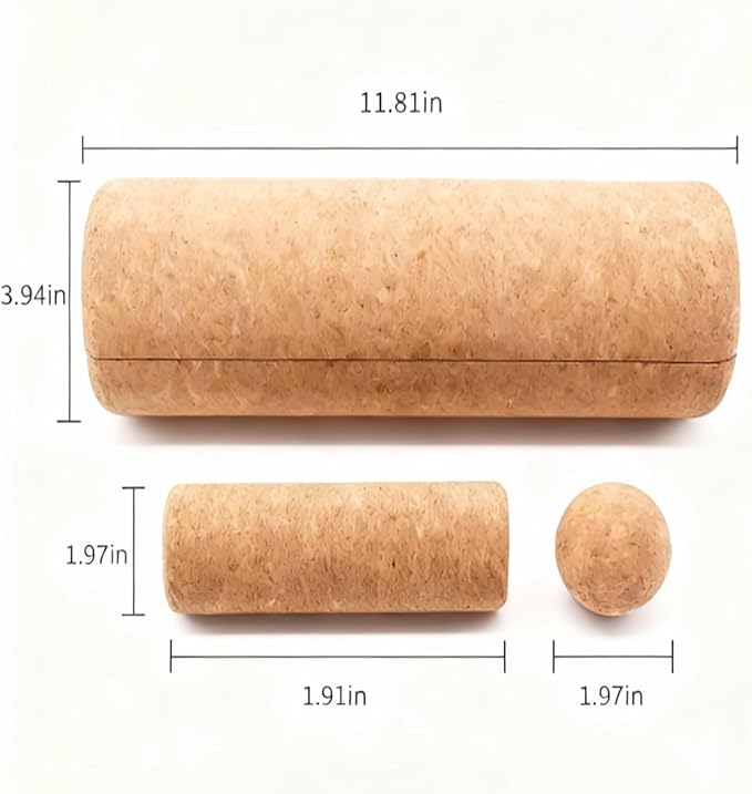 Cork Balance Board - Non-Slip Rocker for Plantar Fasciitis Relief & Ankle Strengthening | Balance Trainer for Seniors, Athletes & Yoga Enthusiasts (Portable Home Gym Equipment)