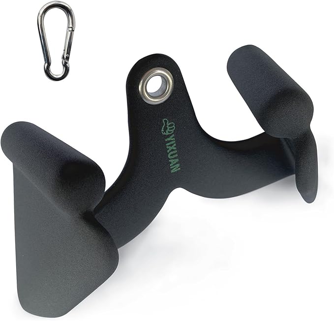 Thickened Steel Wide Grip & Close Grip Lat Pulldown Attachments - V Bar, Double D Row Handle & Tricep Press Down Bar for Home Gym Cable Machine Accessories