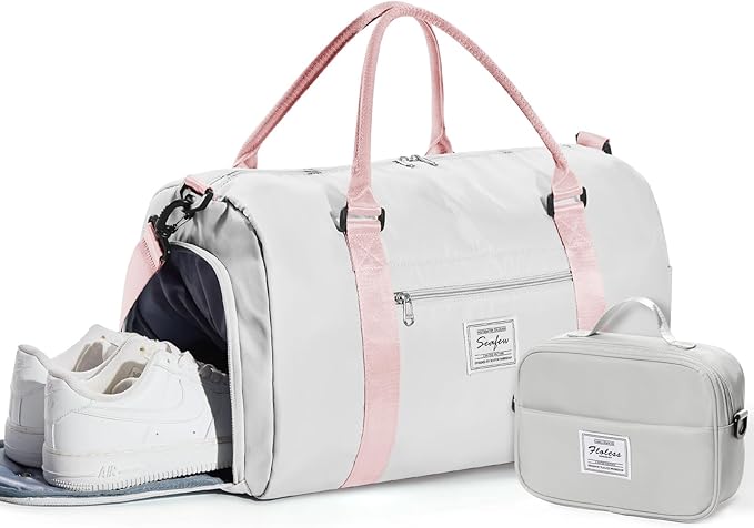 Gym Bag Womens,Travel Duffel Carry on Bag Sport Tote Bag Weekend Overnight Bag