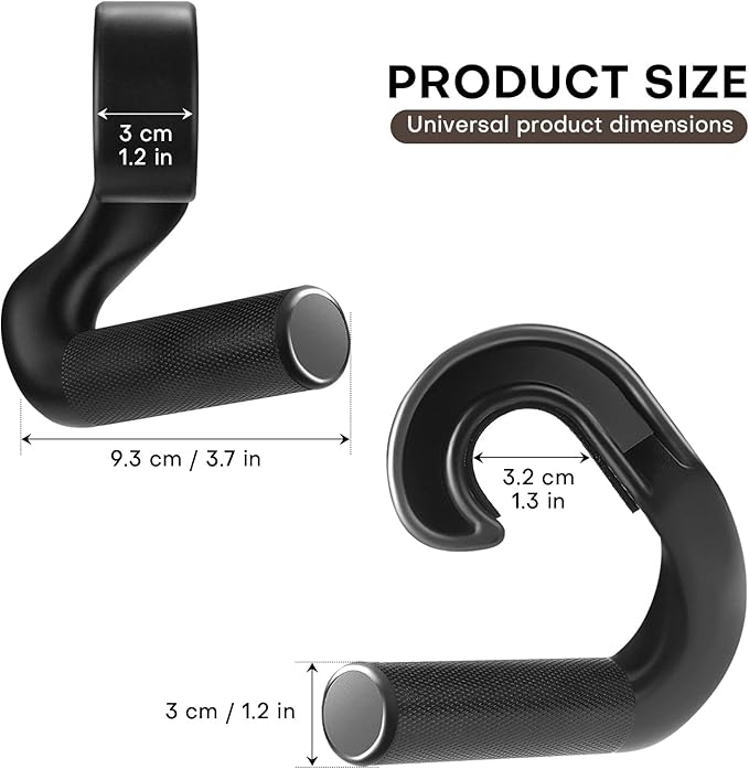 Neutral Grip Pull Up Handles - Heavy Duty Multi-Purpose Handles for Pull Ups & Deadlifts - Ergonomic Workout Handles & Exercise Machine Attachments with Premium Grips