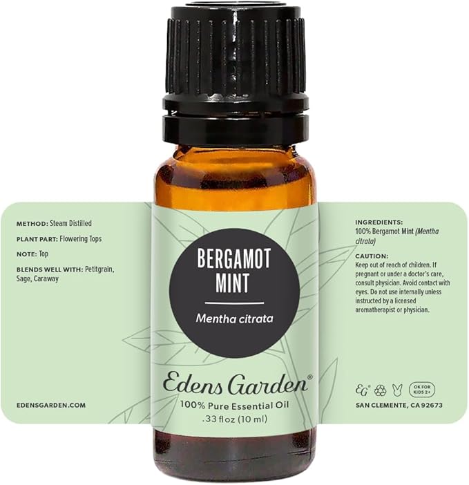 Edens Garden Bergamot Mint Essential Oil- 100% Pure Premium Grade, Undiluted, Natural, Therapeutic, Aromatherapy, The Best for Diffuser, Skin, Candle, Laundry 10 ml (.33 fl oz)