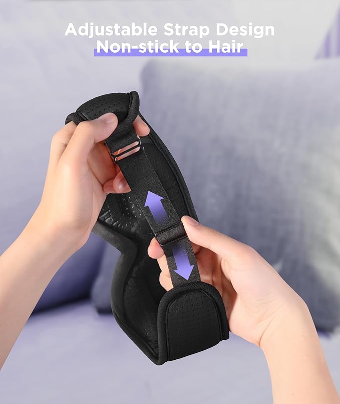 LC-dolida Sleep Headphones, Sleep Mask Bluetooth Wireless Music Eye Mask, Sleeping Headphones for Side Sleepers Sleep Mask with Bluetooth Headphones Ultra-Thin Stereo Speakers Perfect for Sleeping