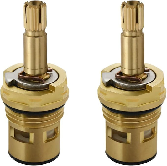 Faucet Cartridge Replacement, Solid Brass Housing, Compatible with American Standard 994053-0070A, 4Z-24H Hot & Cold Replacement Valve Stem, for Dual-Handle Faucet Repair Parts (2-Pack)