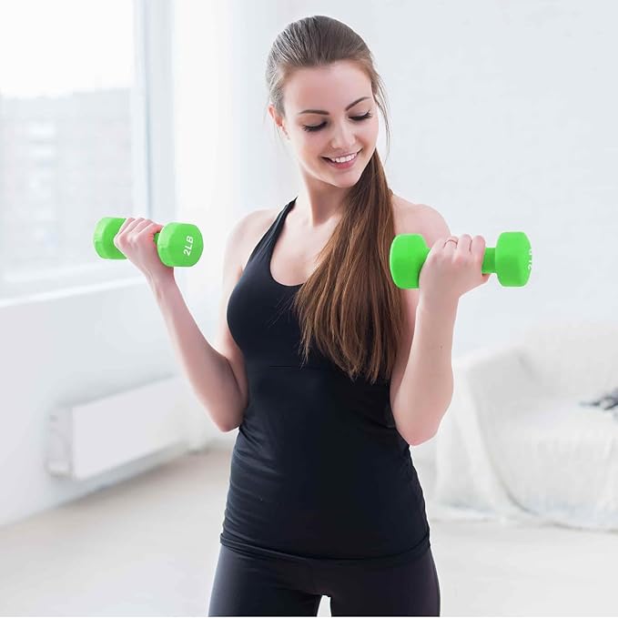 Dumbbell Set for Women and Men, Neoprene Dumbbell Free Hand Weight Set for Home Gym, Packed In Pairs