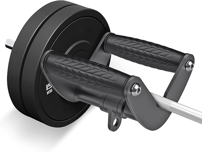 SELEWARE Triceps LAT Pulldown Attachments Home Gym Workout Accessories with Non-Slip Soft Rubber Grip Cable Machine Attachments Triceps Rope Double D Row Handle Pull Down Bar Straight Bar Exercise