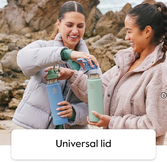 Takeya Actives Water Bottle with Spout Lid - Bottle with Double Stainless Steel Insulation - Dishwasher Safe & BPA-Free - Bottle with Spout Lid & Removable Bumper - 40 oz, Onyx