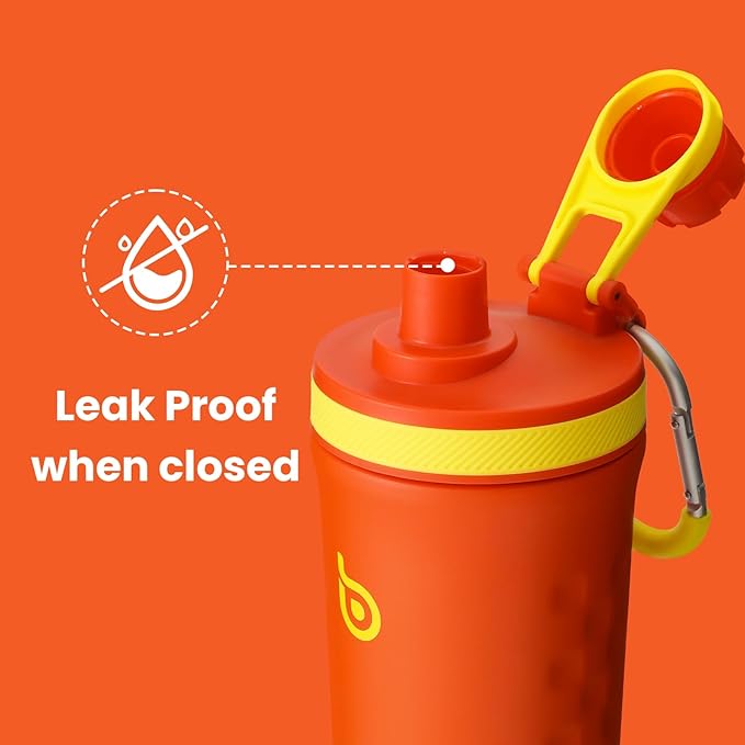 BOTTLE BOTTLE 26 oz Insulated Shaker Bottle Insulated Water Bottle for Men and Women Protein Shaker Bottles for Gym Water Cup orangered