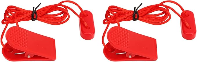 2pcs Magnetic Safety Switch, Strong Clip Fitness Magnet Key, Auto Stop Running Machine Key Replacement Fitness Magnet Key for Home Gym Commercial Treadmills