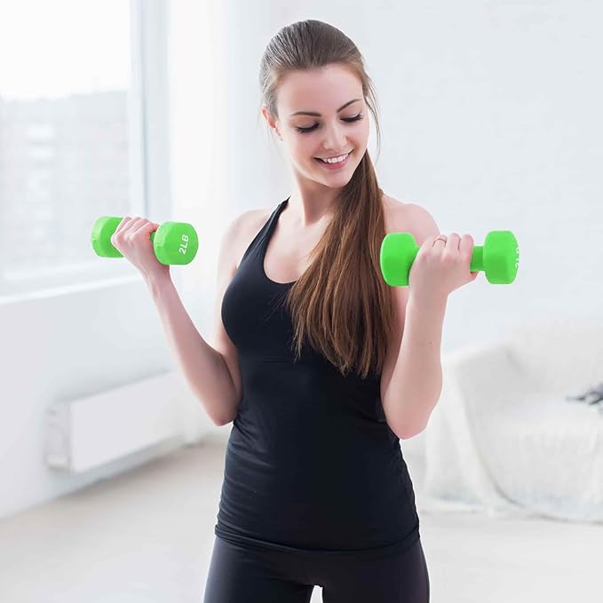 Dumbbell Set for Women and Men, Neoprene Dumbbell Free Hand Weight Set for Home Gym, Packed In Pairs