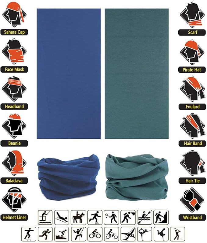 Neck Gaiter Headband Headwear Head Wrap Face Mask Magic Scarf Bandana for Men and Women