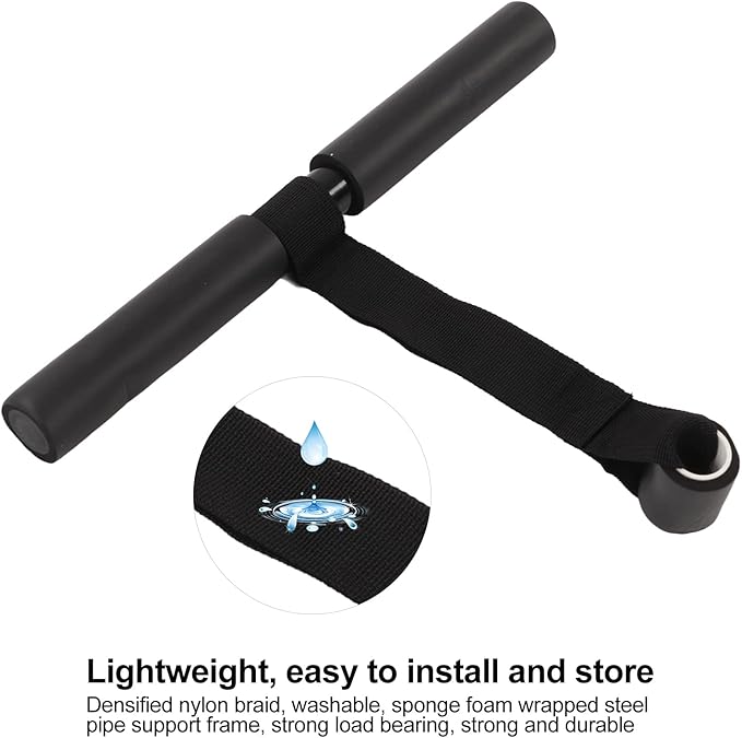 Door Sit Up Bar, Barbell Doorway Situp Bar Sit Up Assistant Device Abdominal Core Workout Equipment for Men Women Exercise