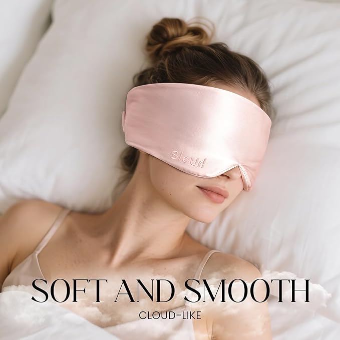 Eyelash Sleeping Mask for Lash Extensions 23 Momme 100% Mulberry Silk Sleep Mask, Soft Pressureless, Blackout Sleep Mask for Side Sleeper All Night Sleep, Travel Accessories for Women