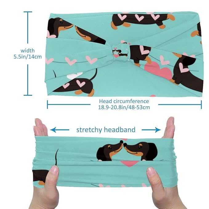 Love Dog Headbands for Women, Fashionable Sports Hairbands for Women