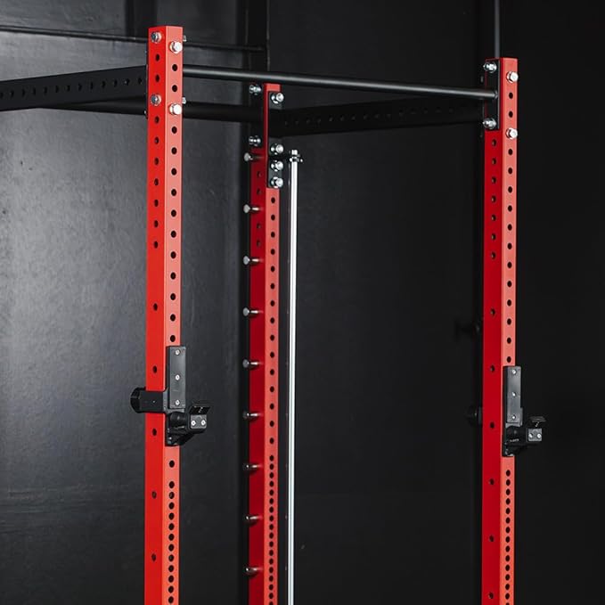 Titan Fitness T-3 Series Quick Release Roller J-Hooks, 1,000 LB Rackable Capacity, Fits 2" x 3" Uprights, 16mm Pop-Pin Fits 11/16" Hole, Protective Nylon Liners