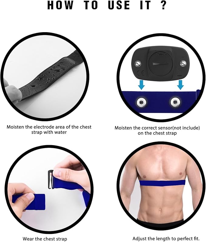 Polar H10 H9 H7 Chest Strap Replacement - Adjustable Soft HRM Compatible with Polar Heart Rate Sensor