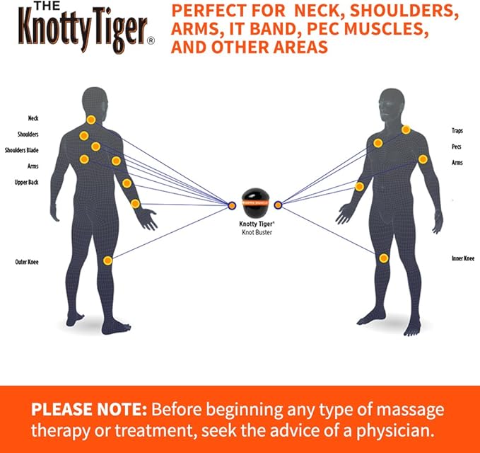 Tiger Tail Knotty Tiger Knot Buster Massage Ball Tool Delivers Elbow Deep Pressure Relieving Hands Fingers Thumbs from Fatigue