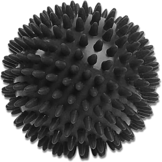 LEZER Spiky Massage Ball, Trigger Massage Point, Plantar Fasciitis, Deep Tissue Myofascial Release Tool, Foot Massager, Muscle Knot Relief, Physical Therapy, 3.5 in(Black)
