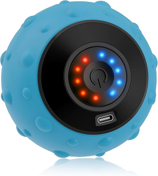 Vibrating Massage Ball 5-Speed,Next Generation Vibrating Ball Physical Therapy for Muscle Massage and Myofascial Trigger Point Release ,Relieves Muscle Pain & Tightness, Improves Mobility & Circula