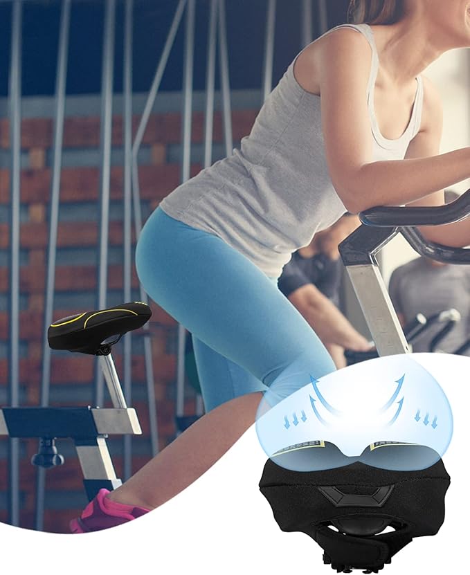 Bike Seat Cover for Men & Women Comfort, Narrow Bike Seat Cushion Cover, Padded Seat Cover for Bike, Soft Bicycle Seat Covers for BMX, Exercise Bikes, Indoor and Outdoor Cycling Seat Cover