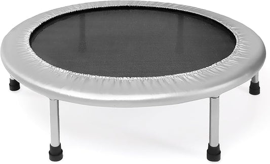 Stamina Folding Trampoline with Smart Workout App, Black - Portable Fitness Rebounder for Home Gym, Cardio & Strength Training, Jumping Exercise Equipment