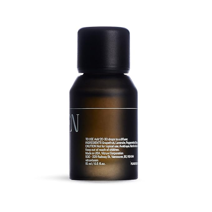 Vitruvi Golden Citrusy Essential Oil Blend with Grapefruit, Palmarosa, and Cinnamon Oil (0.5 Fl oz)