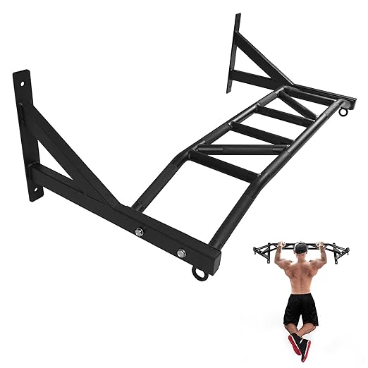 Yes4All Heavy Duty Wall Mounted Pull Up Bar – Multi-Grip Pull Up Bar Ceiling Mount / Ceiling Mount Pullup bar / Chin Up Bar for Home Gym Workout