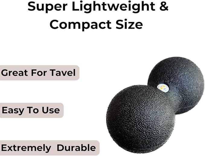 Rollga Peanut - The Better Peanut Ball Roller for Deep Tissue Massage, Mobility, Physical Therapy, Double Lacrosse Ball Massage, Back Pain, Myofascial Release, Muscle Knots, Suboccipital, & Acupoint