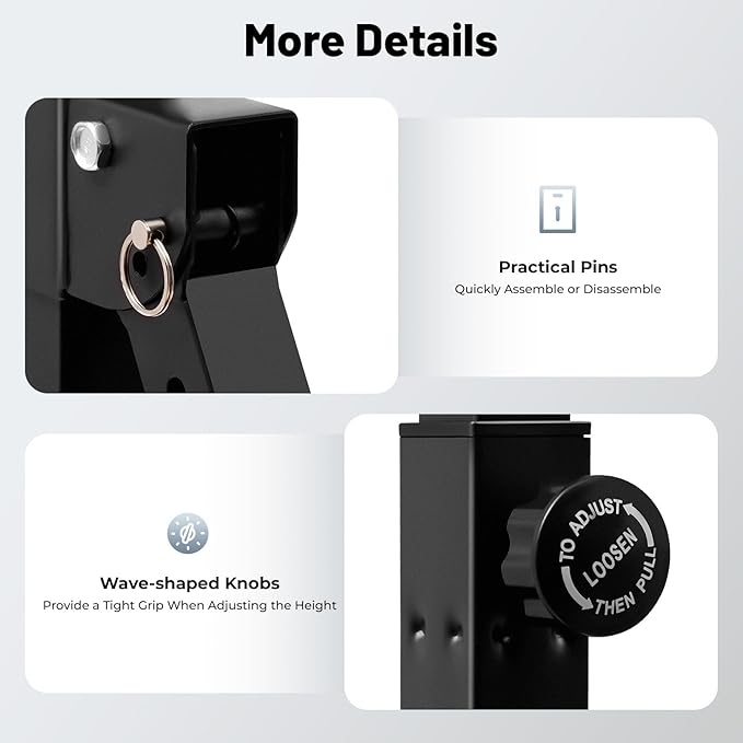 Foldable Power Tower Pull Up Bar, Height Adjustable Dip Station for Home Gym, Multi-Function Fitness Equipment for Strength Training and Workouts