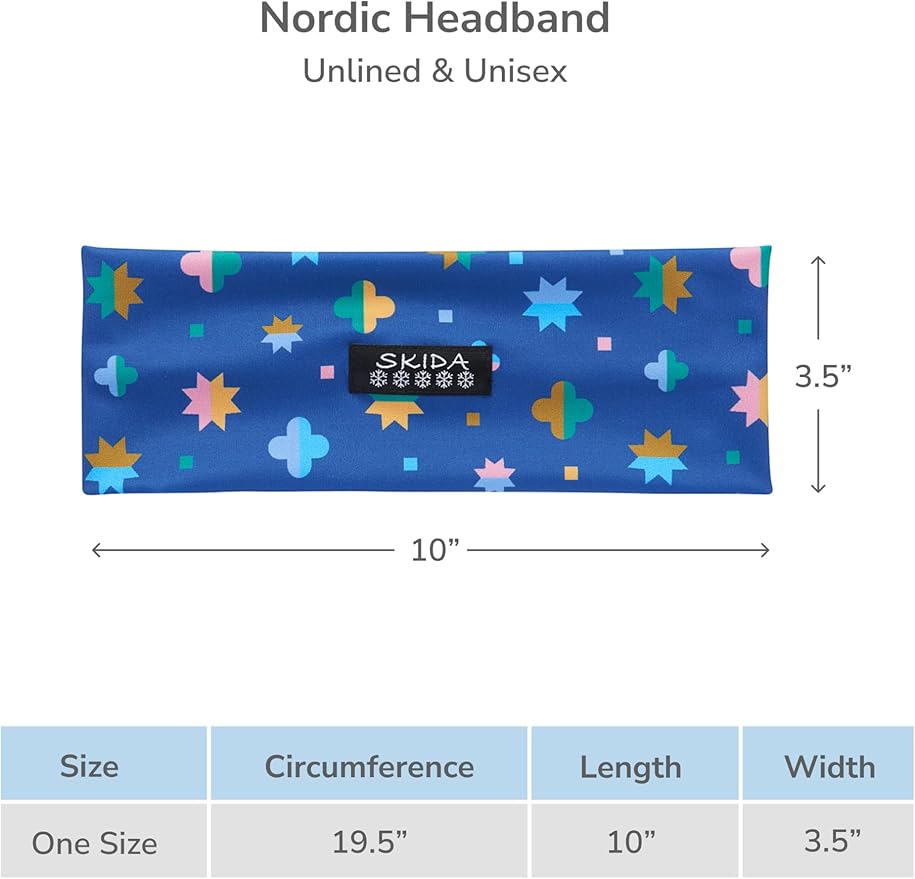 Skida Nordic Sport Running Headbands - Lightweight, Enhances Performance During Activities Yoga, Pickleball, Tennis, XC Skiing, Running, Soccer. Exercise with Flair and Comfort.