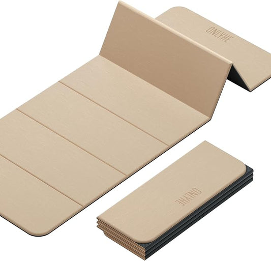 Foldable Yoga Mat,Exercise Mats for Home Workout,Comfortable and Durable,8mm Thick-Portable Folding Mat,Non Slip,Pilates Mat Thick,Outdoor Use,Meditation,Travel,Camping(71"x24" x0.31")