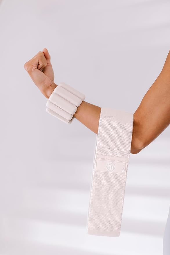 Fabric Booty Band Set for Pilates and Other Workouts- 3 Levels of Resistance 100% Latex Free