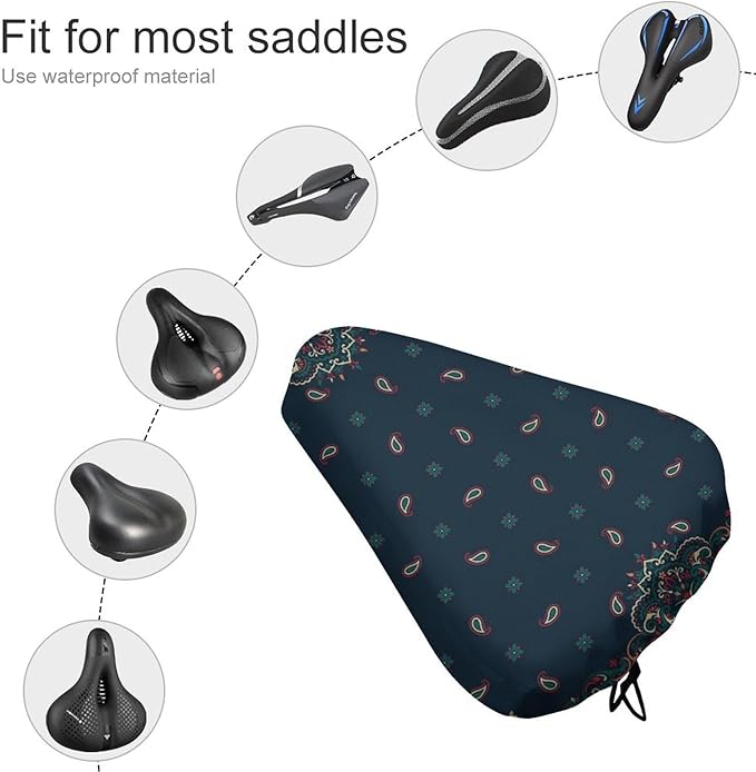 Waterproof Bike Seat Cover with Drawstring Waterproof Bike Seat Rain Cover Seat Protective Water Resistant Bicycle Saddle Rain Dust Cover