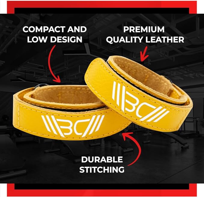 WARM BODY COLD MIND Leather Wrist Wraps for Weightlifting, Powerlifting, Gym – Heavy Duty Wrist Straps for Strength Training, for Men & Women