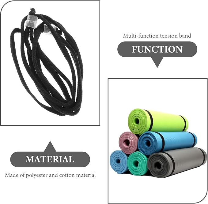 EXCEART 10Pcs Yoga Mat Carrier Strap Polyester Cotton Stretching Bands for Yoga, Pilates, Fitness