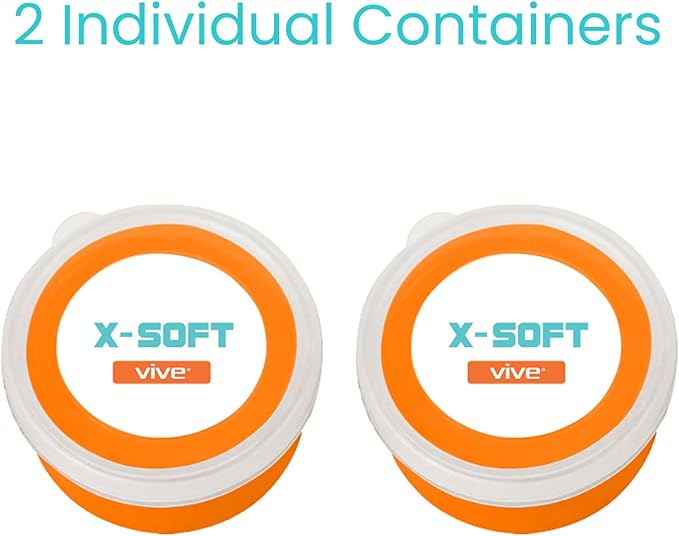 Vive Therapy Putty For Adults, For Hand Therapy (2 Pack) - Occupational Sensory Stress Relief Tools - for Physical Exercise, Finger Pain, Grip Strength, Rehab, Arthritis, Forearms, Fidgeting, Motor Skills