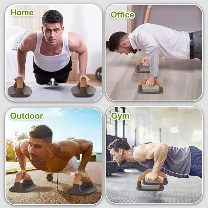 Push Up Bars – Ergonomic Pushup Handles for Floor Strength Training, Non-Slip Push-Up Stands with Soft Grip, Pushups Bars for Home Gym Workout